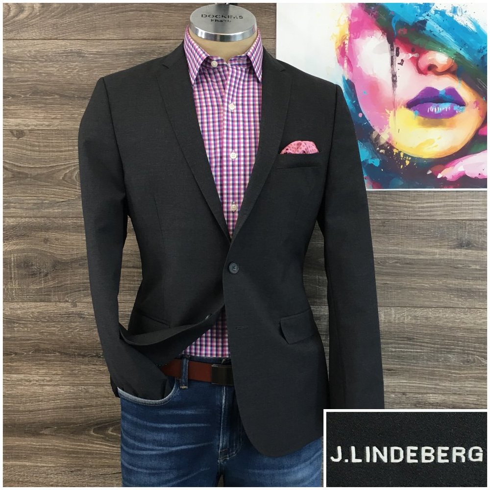 J Lindeberg Men's Sport Coat‎ Blazer Two Button Wool Sports Jacket Size 40R